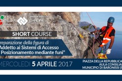 5 Aprile 2017 – Short Course “Preparazione della figura di Addetto ai Sistemi di Accesso e Posizionamento mediante Funi”